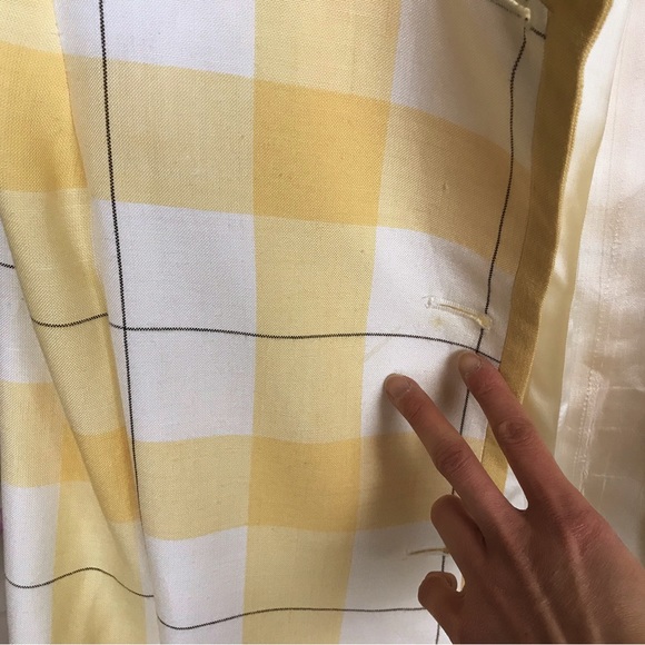 Vintage check blazer with faux pearl and gold buttons - Picture 15 of 15